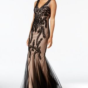Betsy & Adam Soutache Mermaid Gown